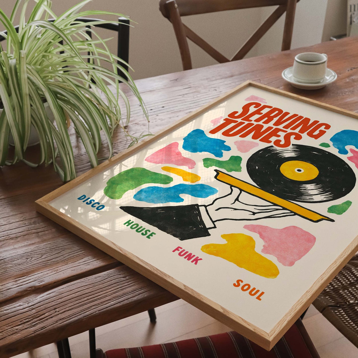 Serving Tunes Vinyl Poster Print