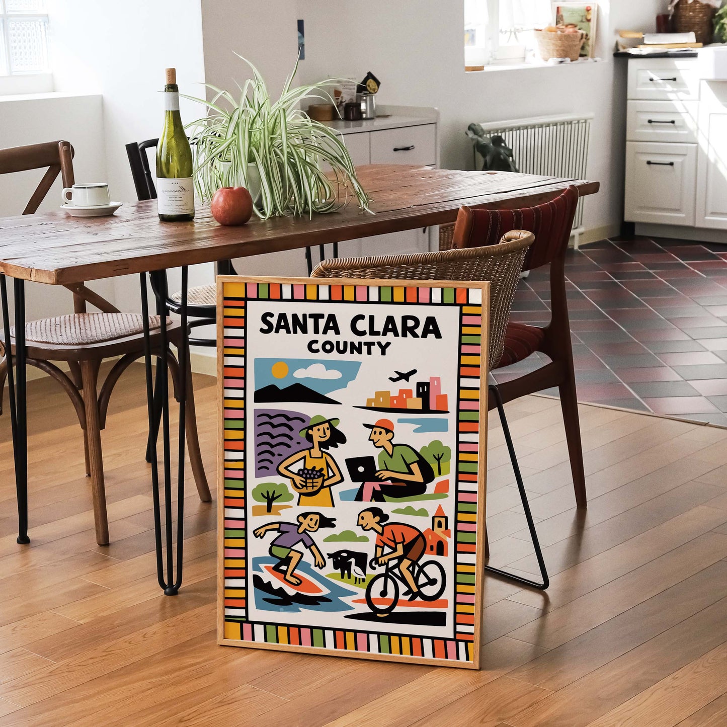 Santa Clara County California Travel Print