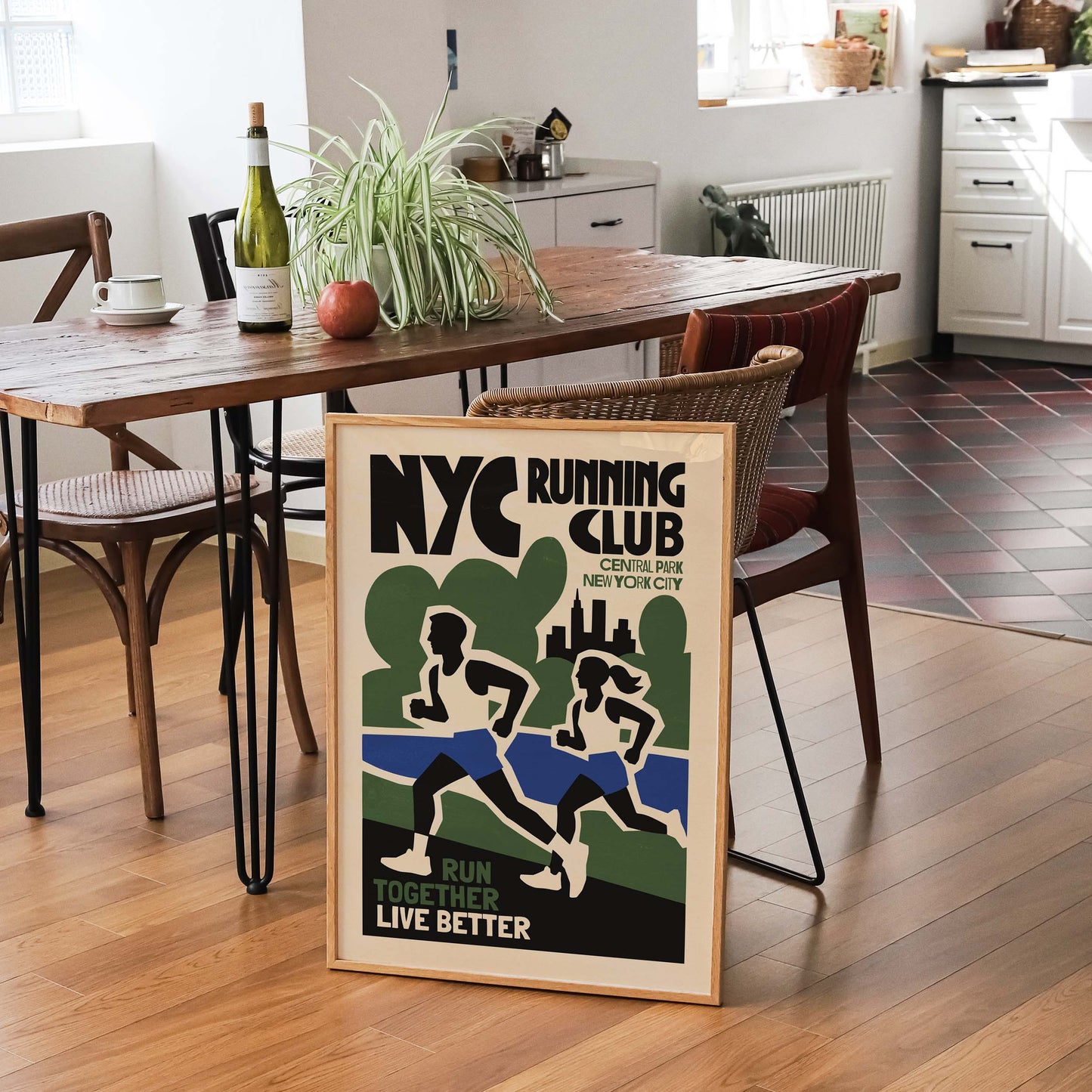 NYC Running Club Poster For Gym