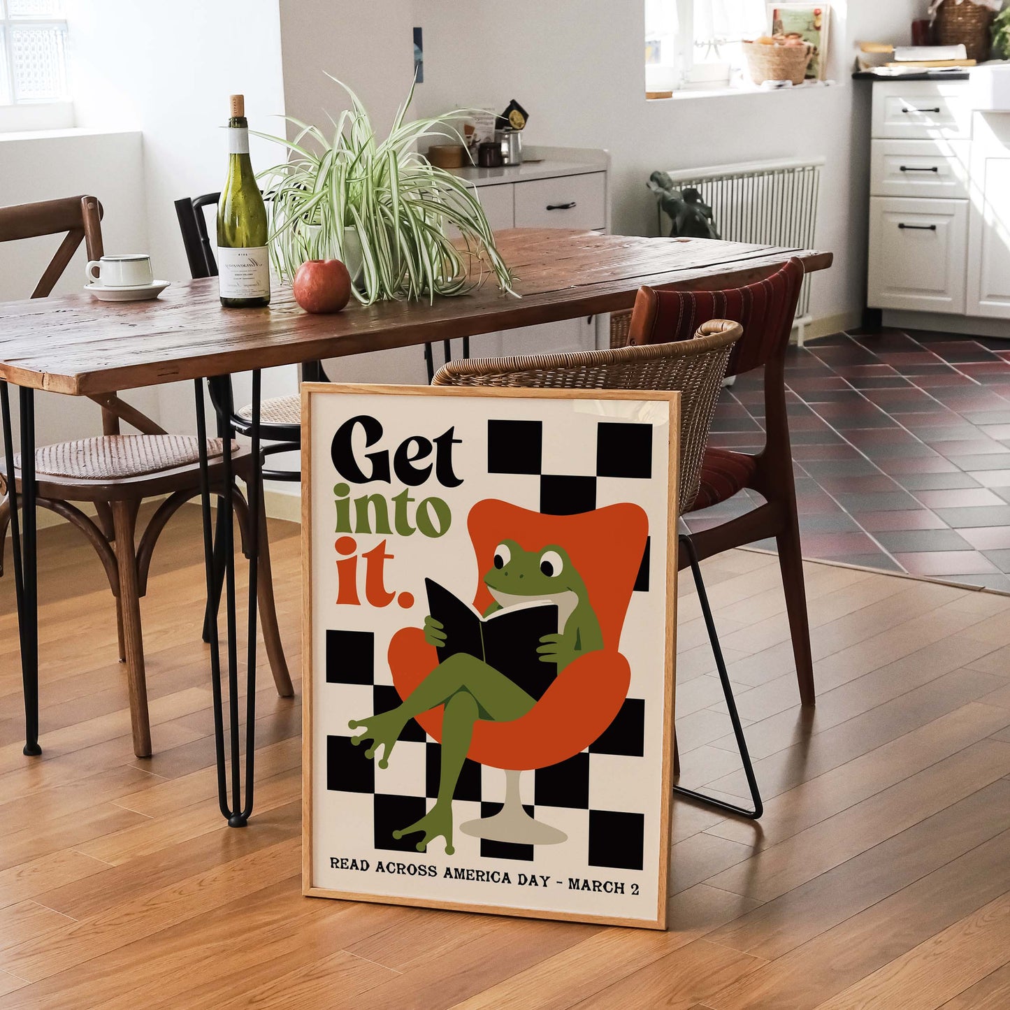Get Into It Frog Reading Poster