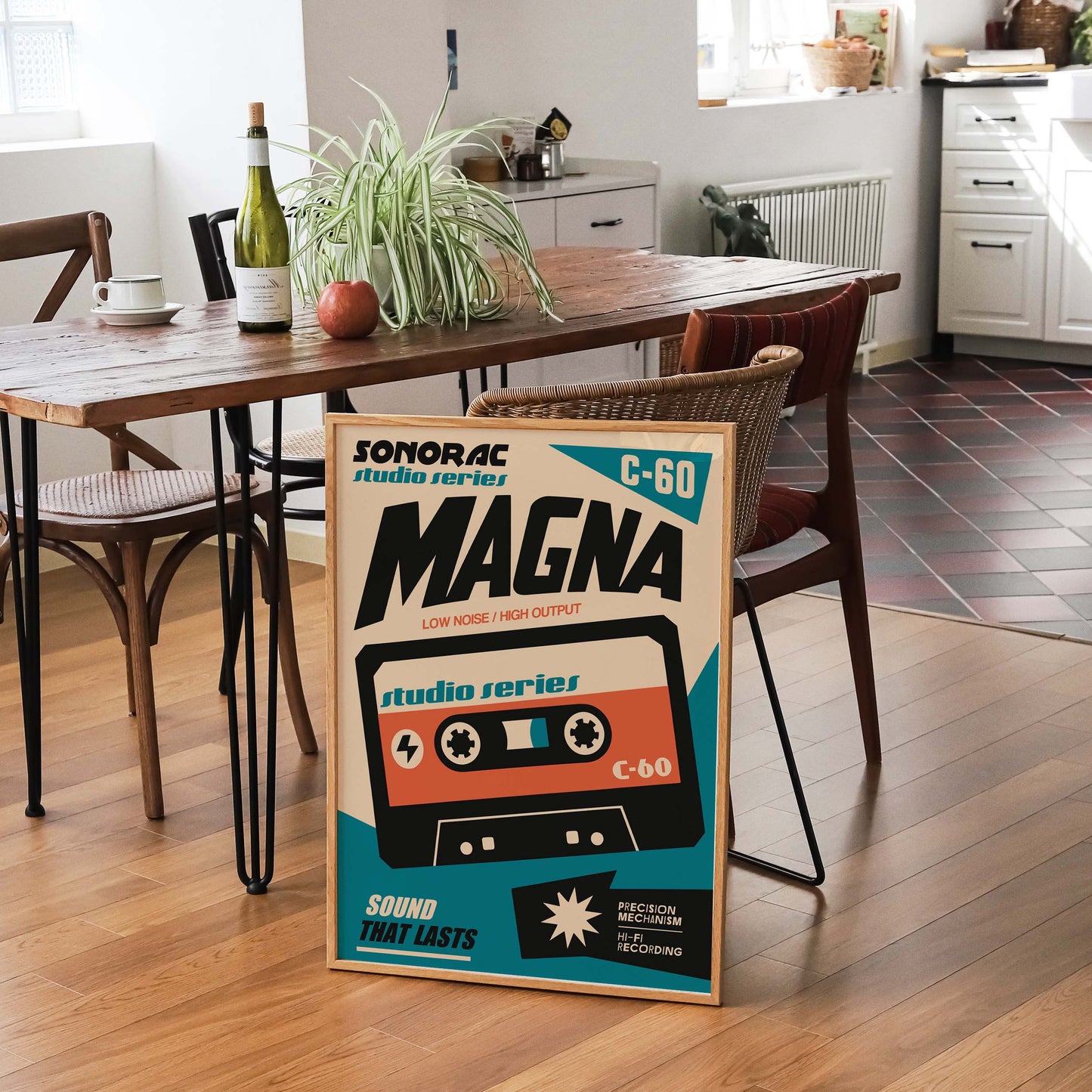 Vintage Cassette Tape Poster Print
