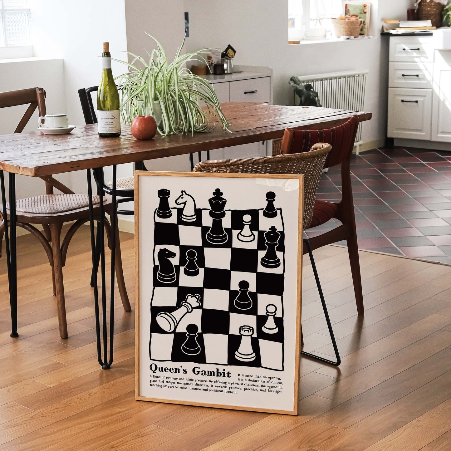 Queens Gambit Chess Poster Print