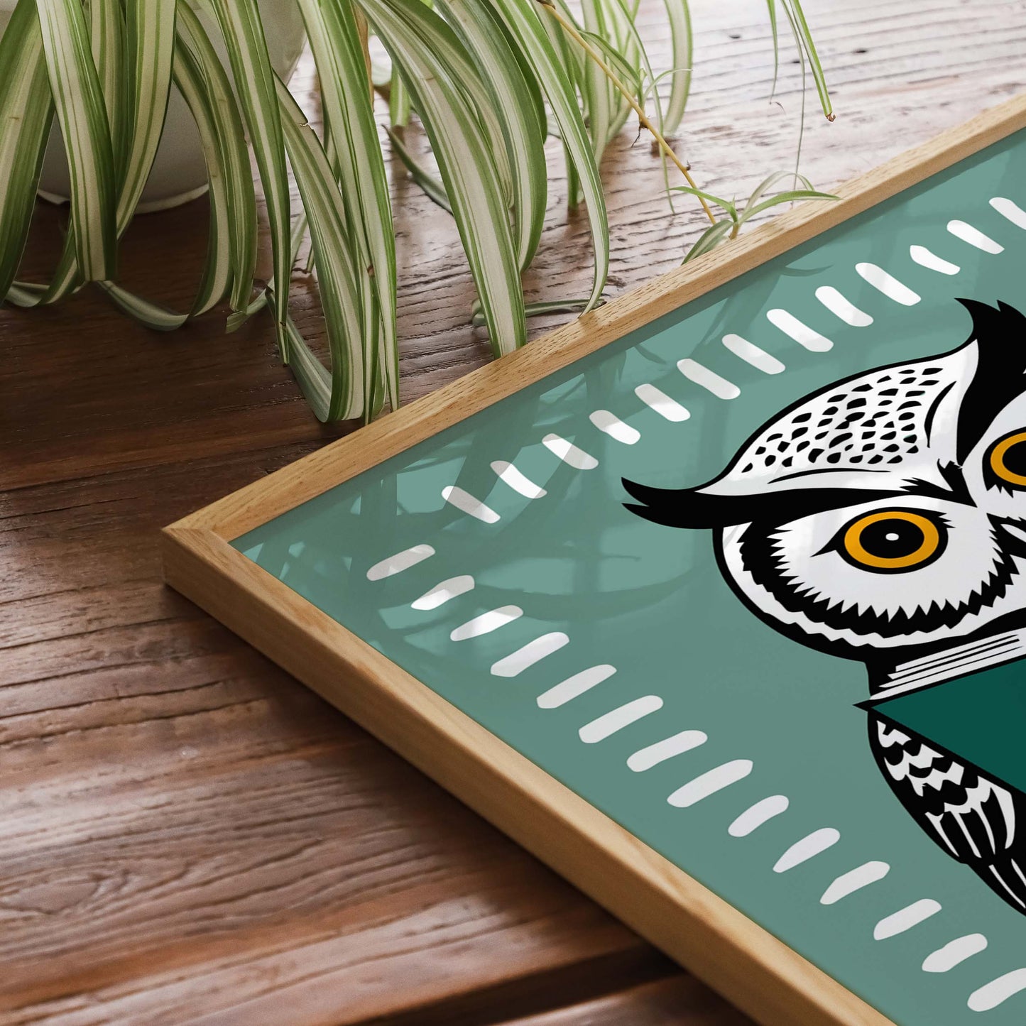 Reading Owl Library Wall Art
