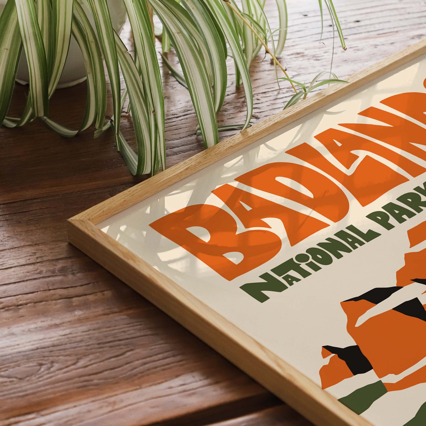 Badlands National Park Retro Travel Poster