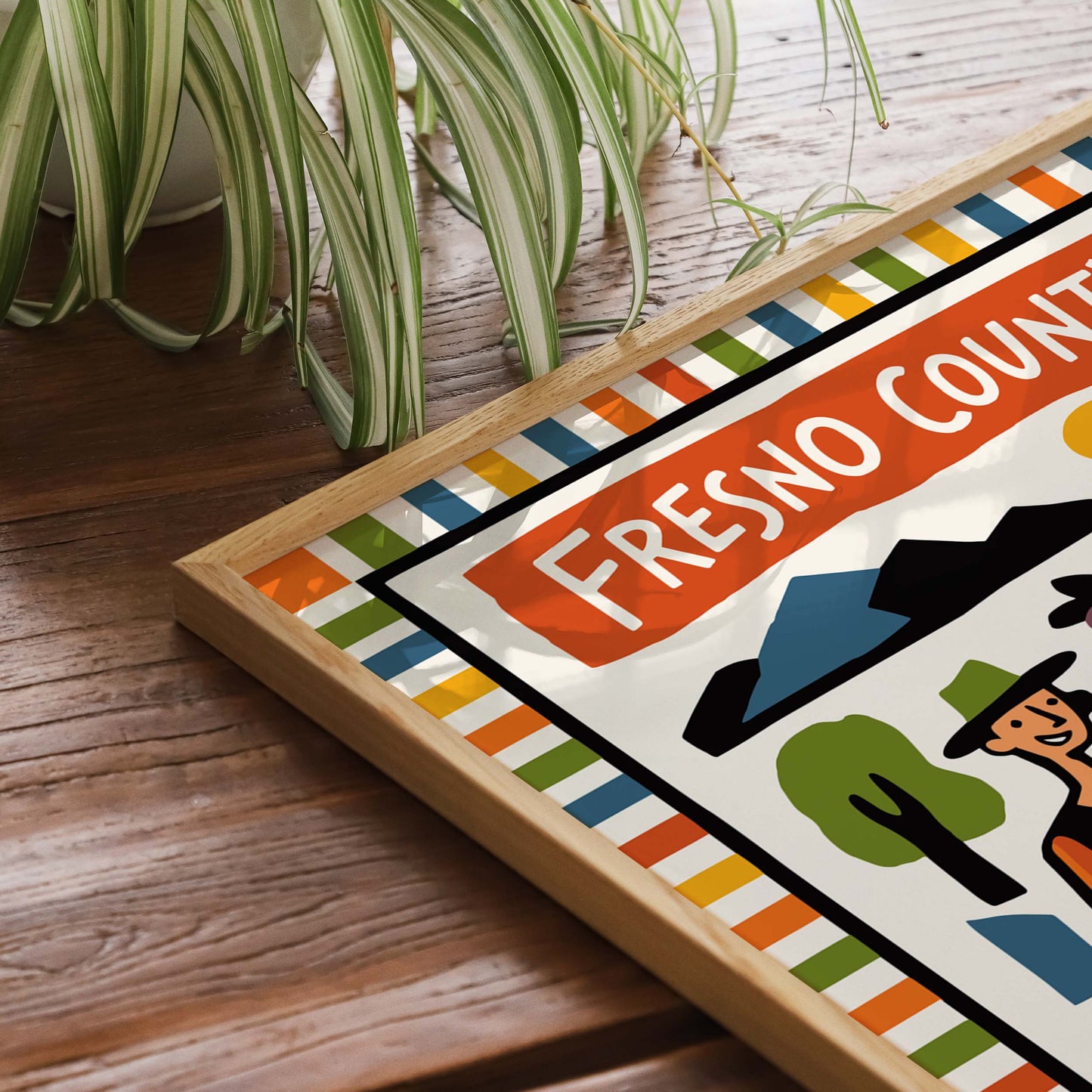 Fresno County Farm Poster Print