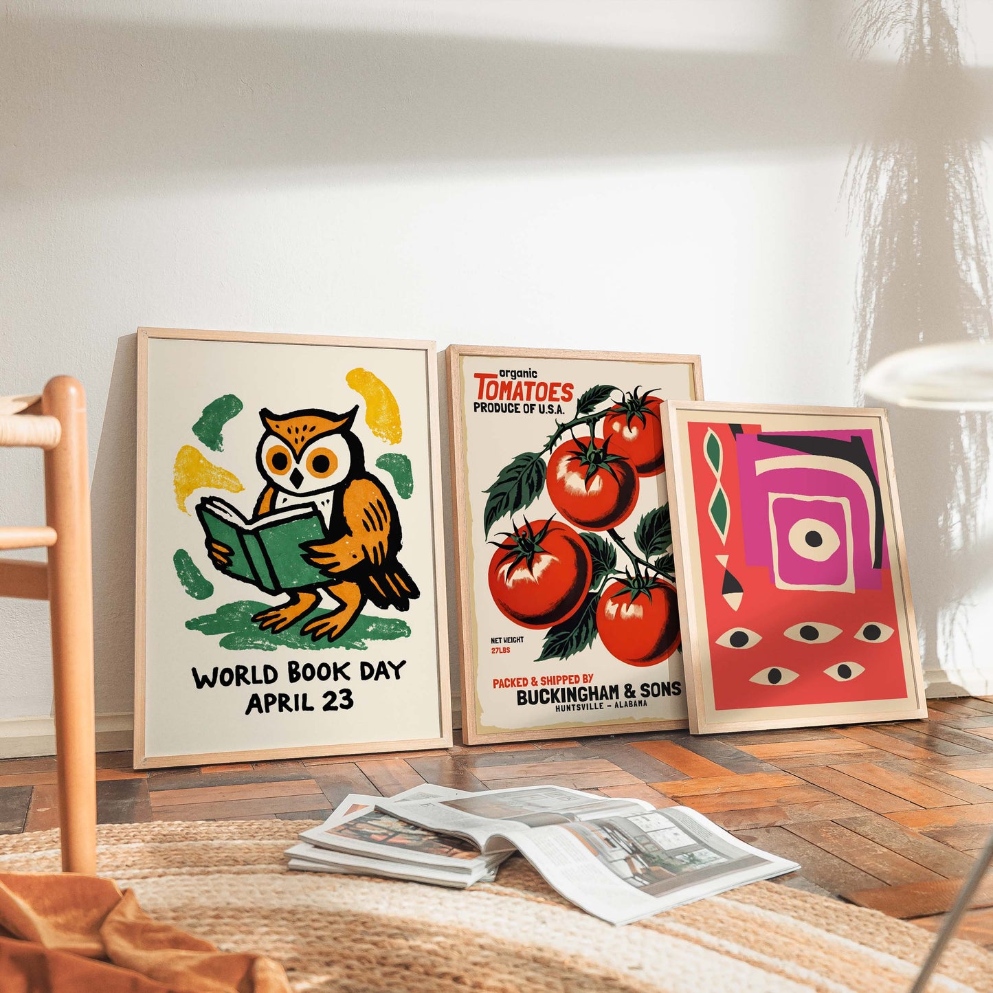 World Book Day Owl Poster Wall Art