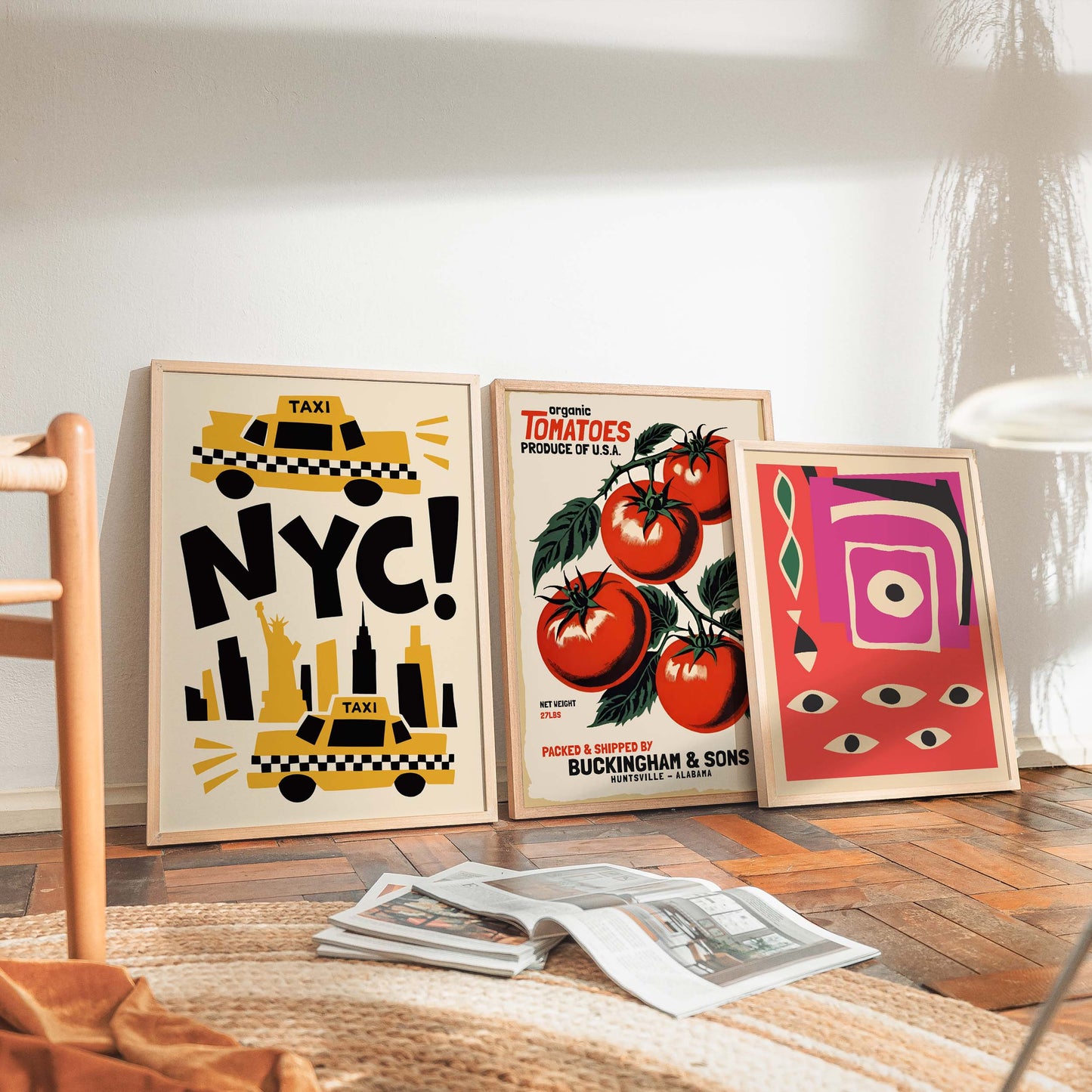 NYC Taxi Skyline Poster