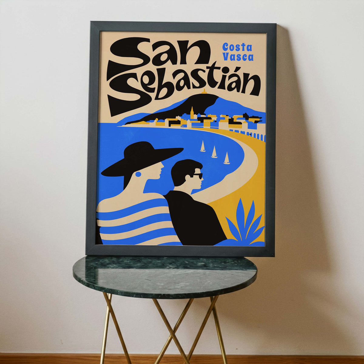 San Sebastian Spain Travel Poster