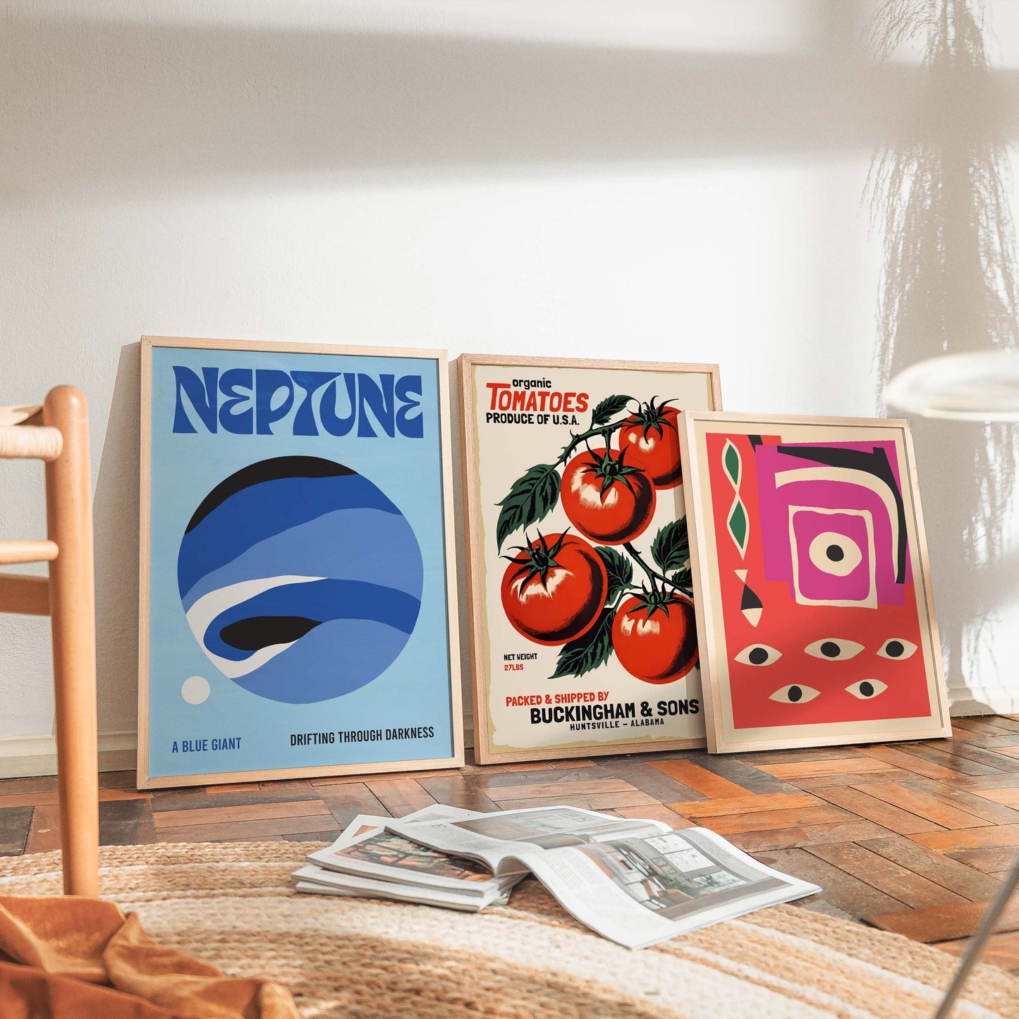 Neptune Blue Giant Space Poster Print