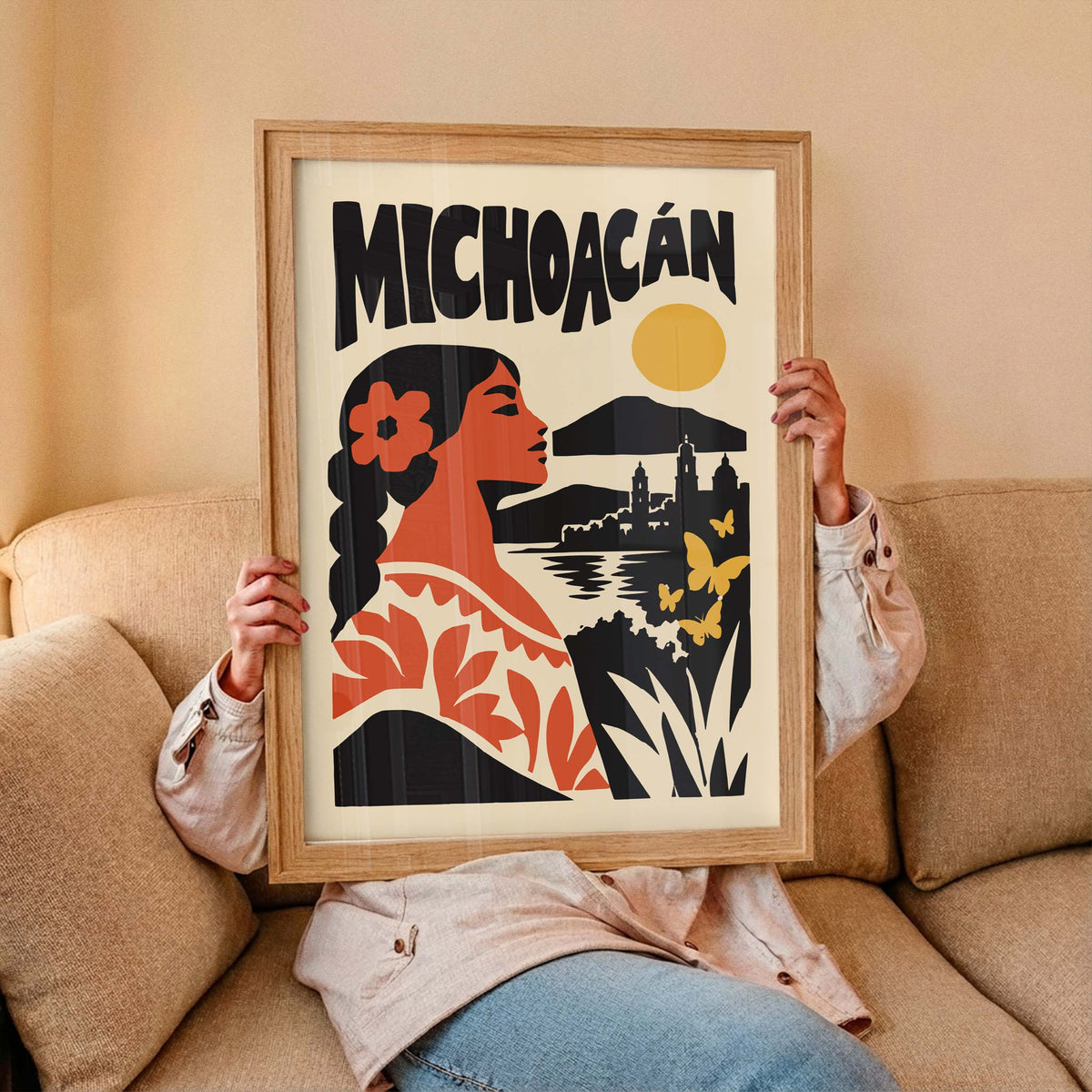 Michoacán Mexico Vintage Travel Wall Art Print
