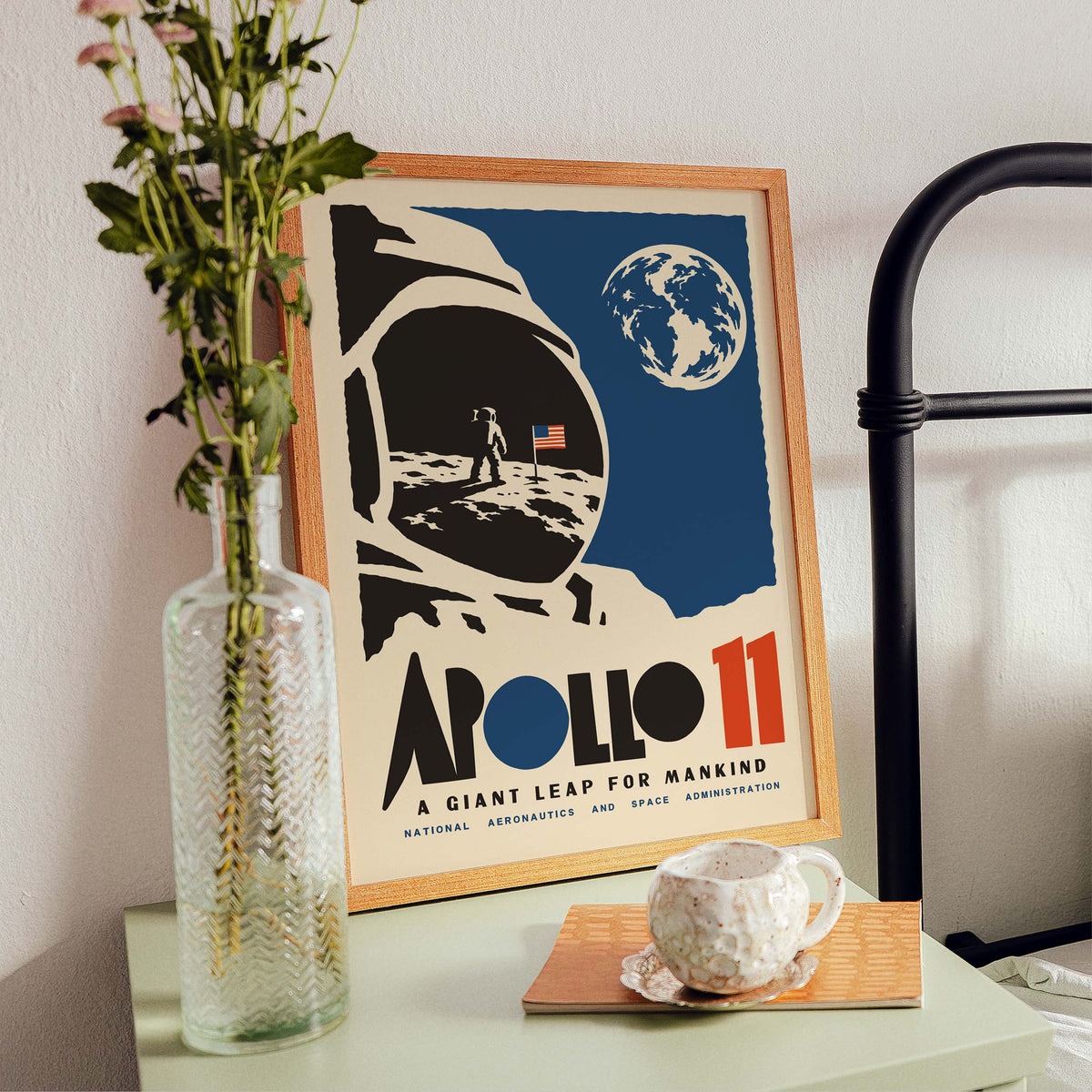 Apollo 11 Moon Landing Space Exploration Poster Print