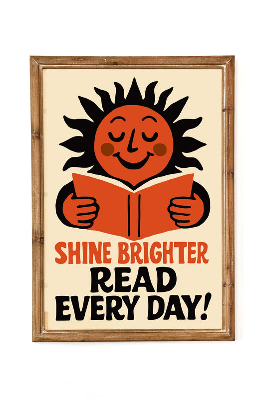 Sunshine Reading Vintage Poster