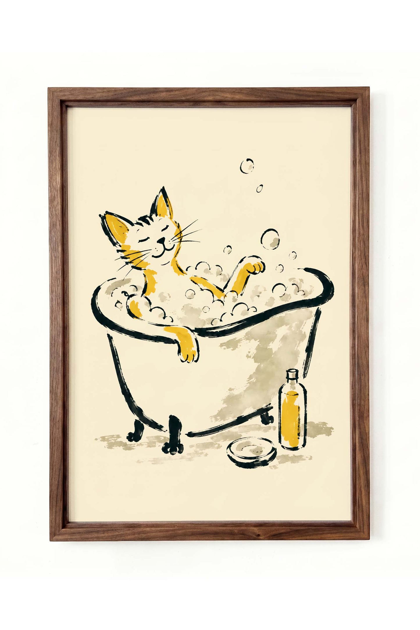 Relaxing Cat Bathtub Poster