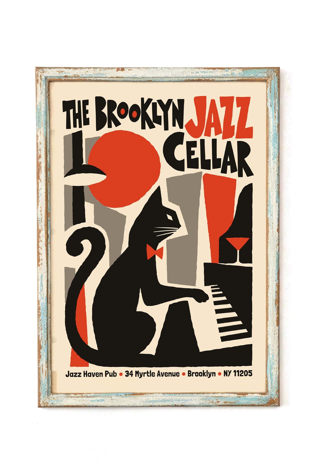 Brooklyn Jazz Cellar Poster Print