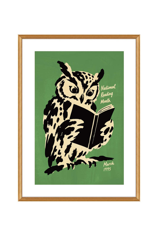 National Reading Month Owl Poster