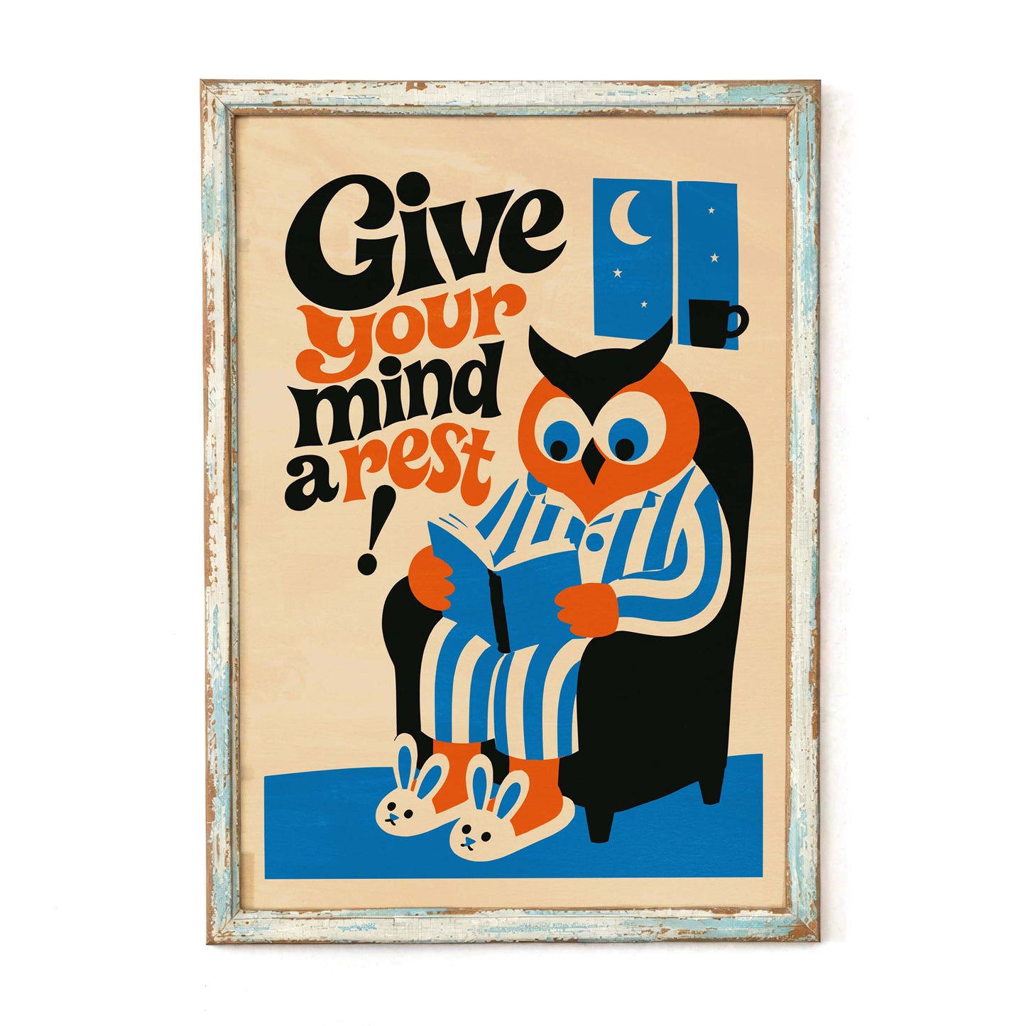 Give Your Mind Rest Owl Poster Bedroom