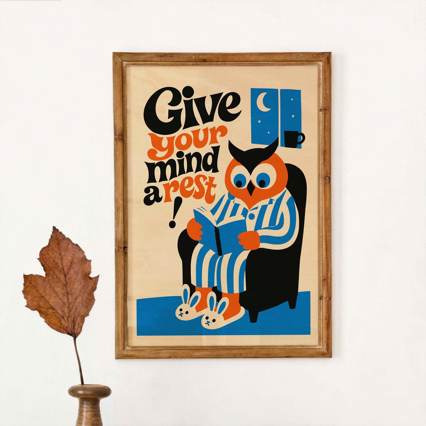 Give Your Mind Rest Owl Poster Bedroom
