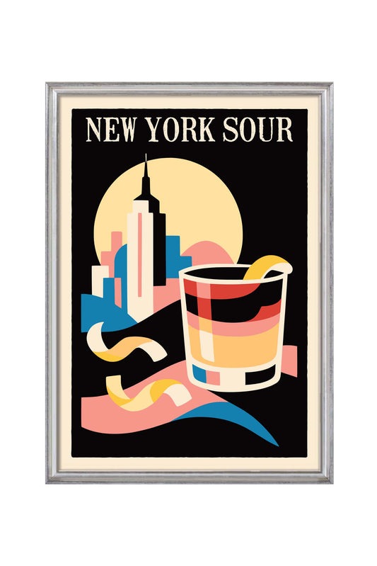 New York Sour Cocktail Bar Poster Print