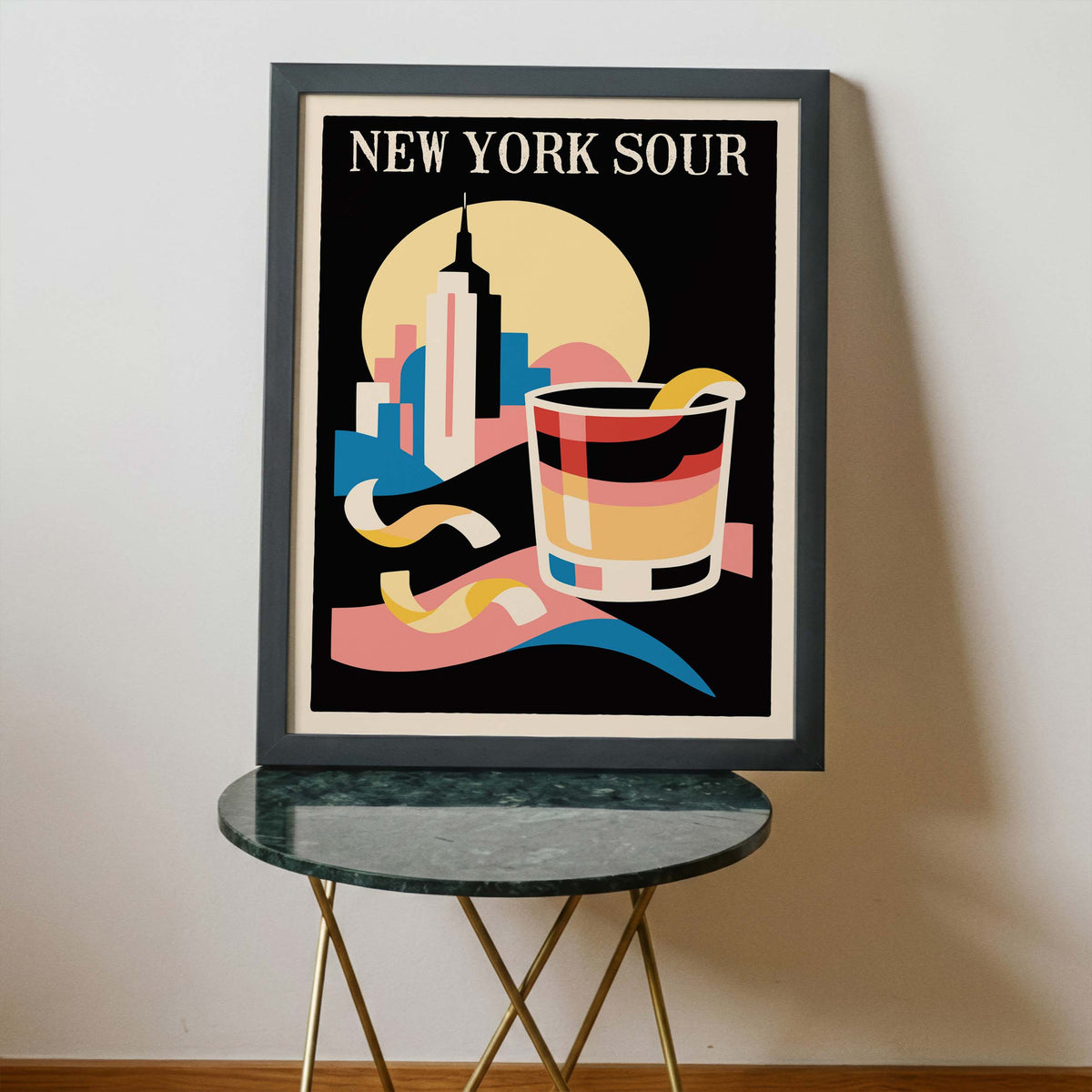 New York Sour Cocktail Bar Poster Print