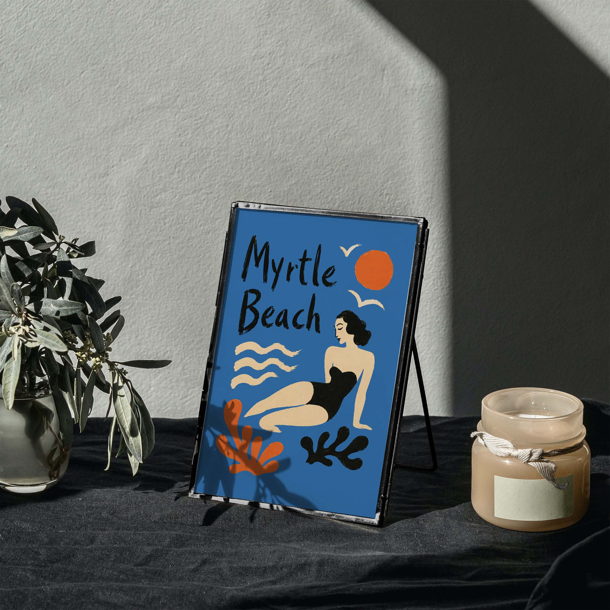 Myrtle Beach Retro Travel Poster