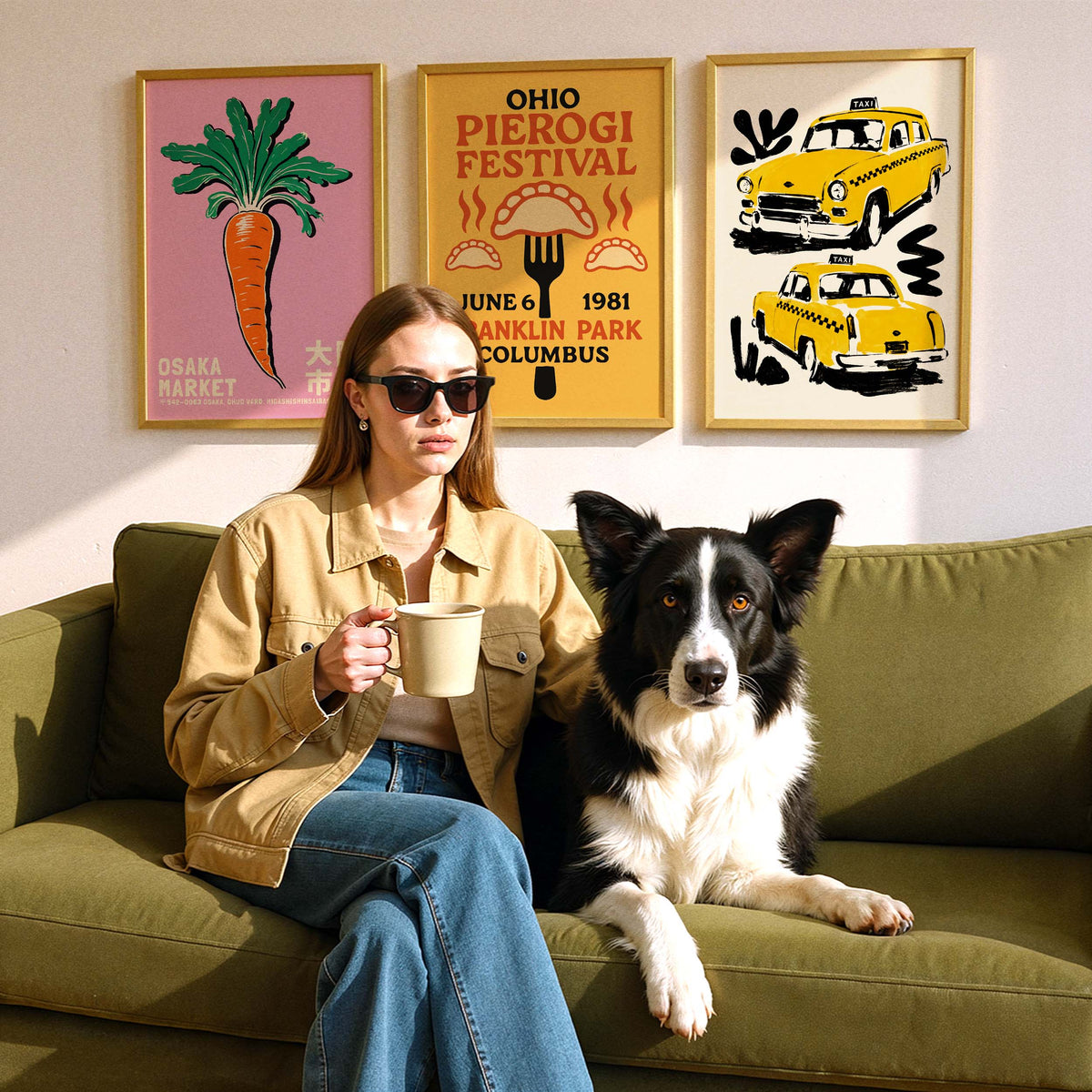 Vintage Yellow Taxi Poster