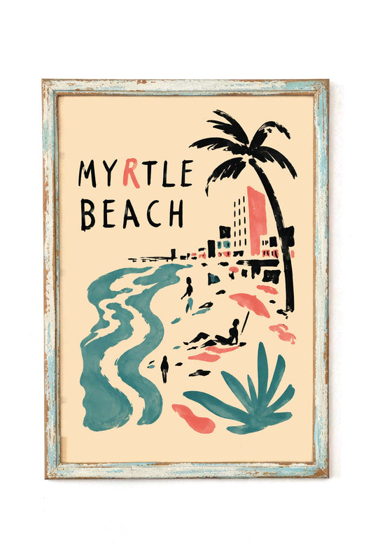 Myrtle Beach Coastal Poster Print