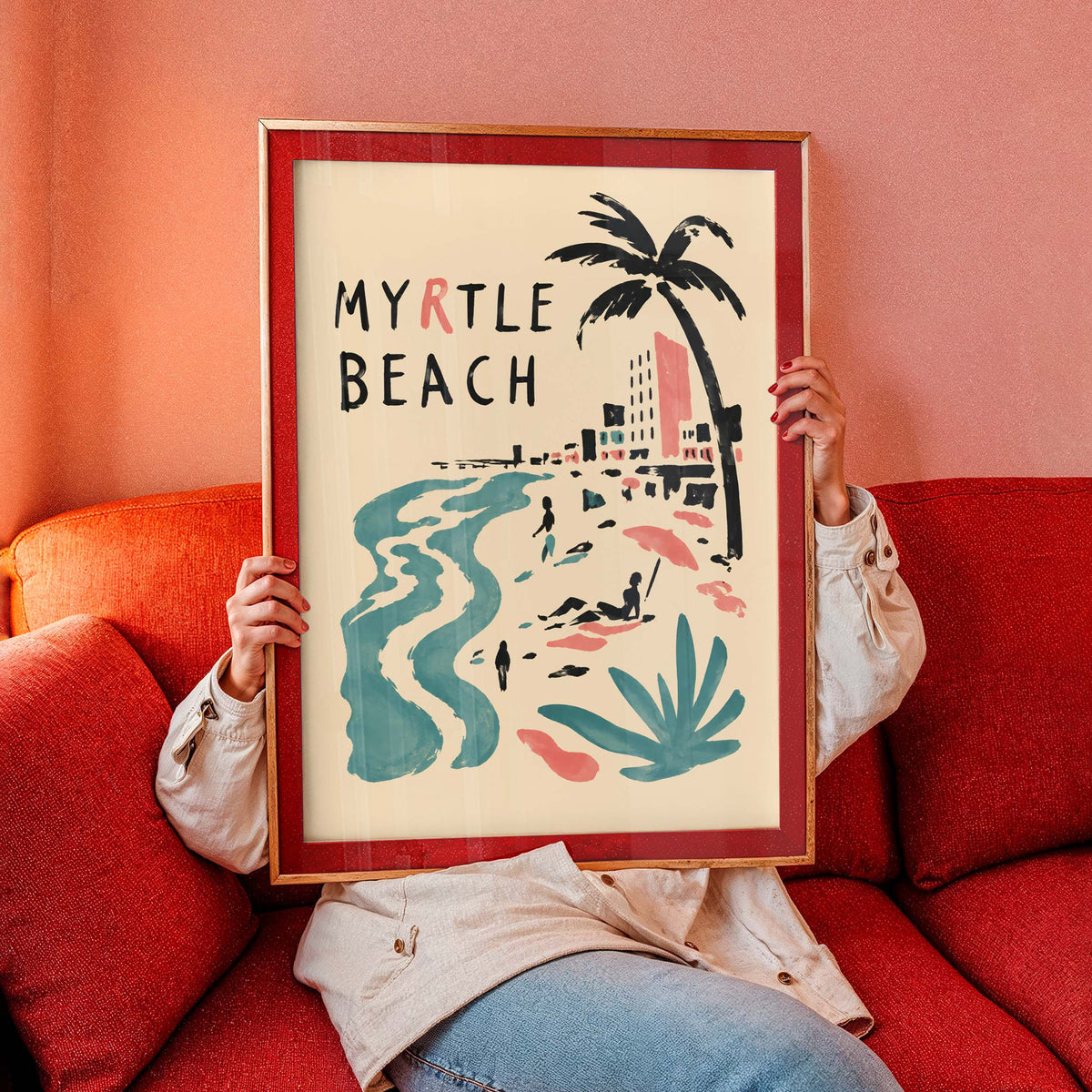 Myrtle Beach Coastal Poster Print