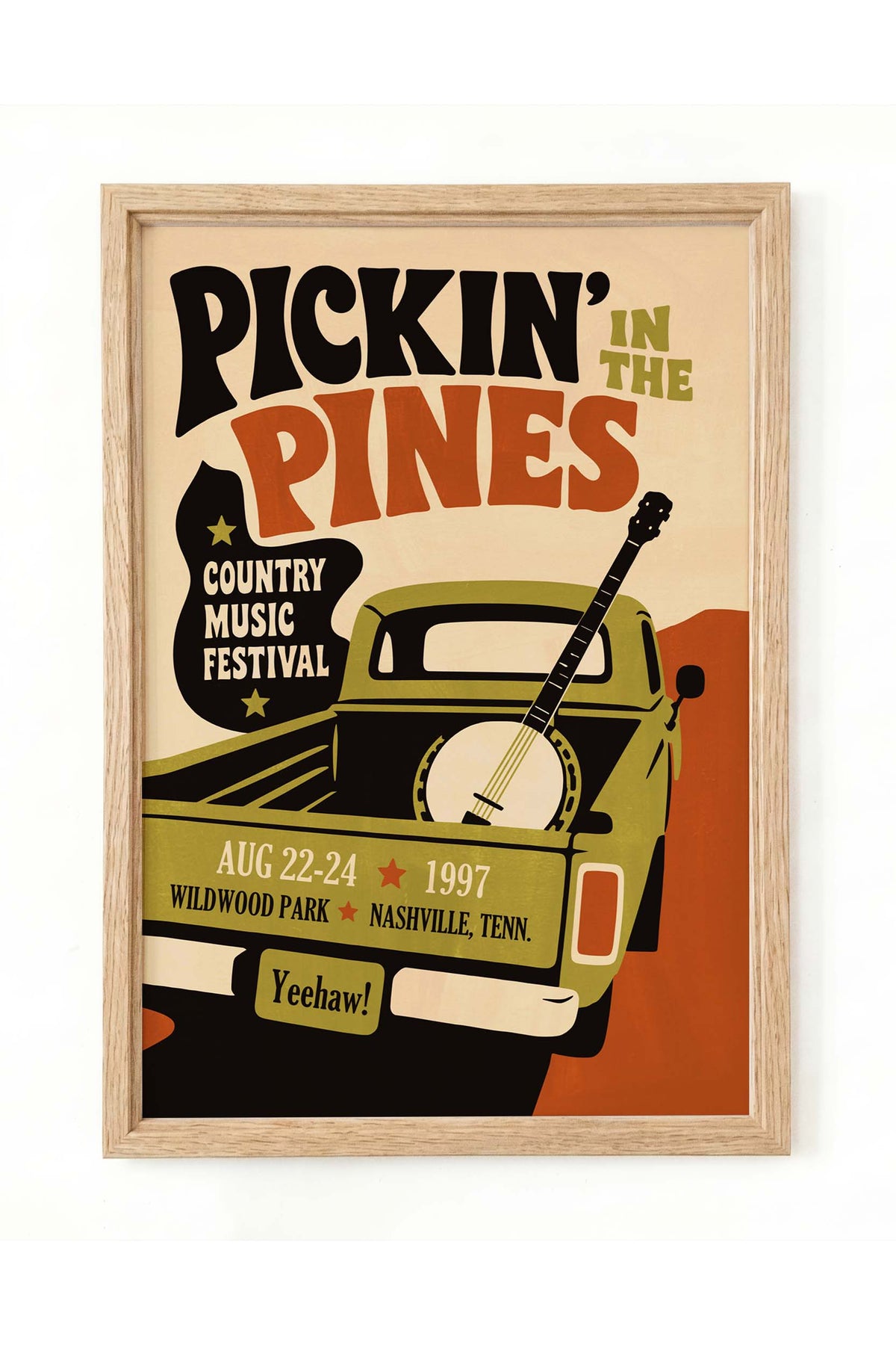 Pickin’ Pines Country Music Festival Poster Print