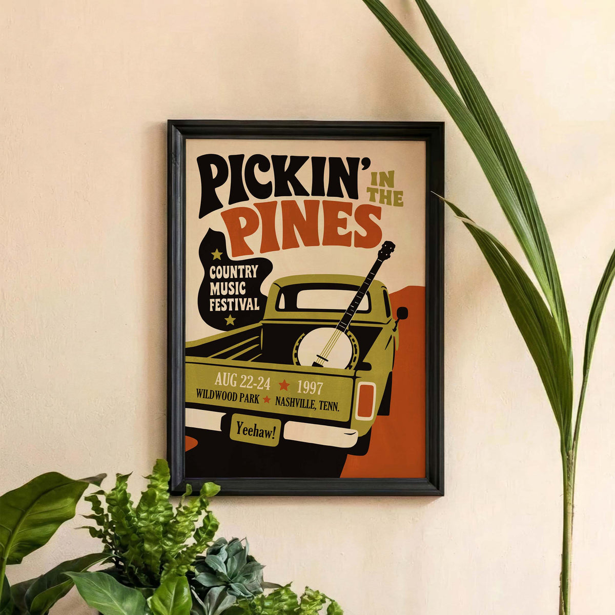 Pickin’ Pines Country Music Festival Poster Print