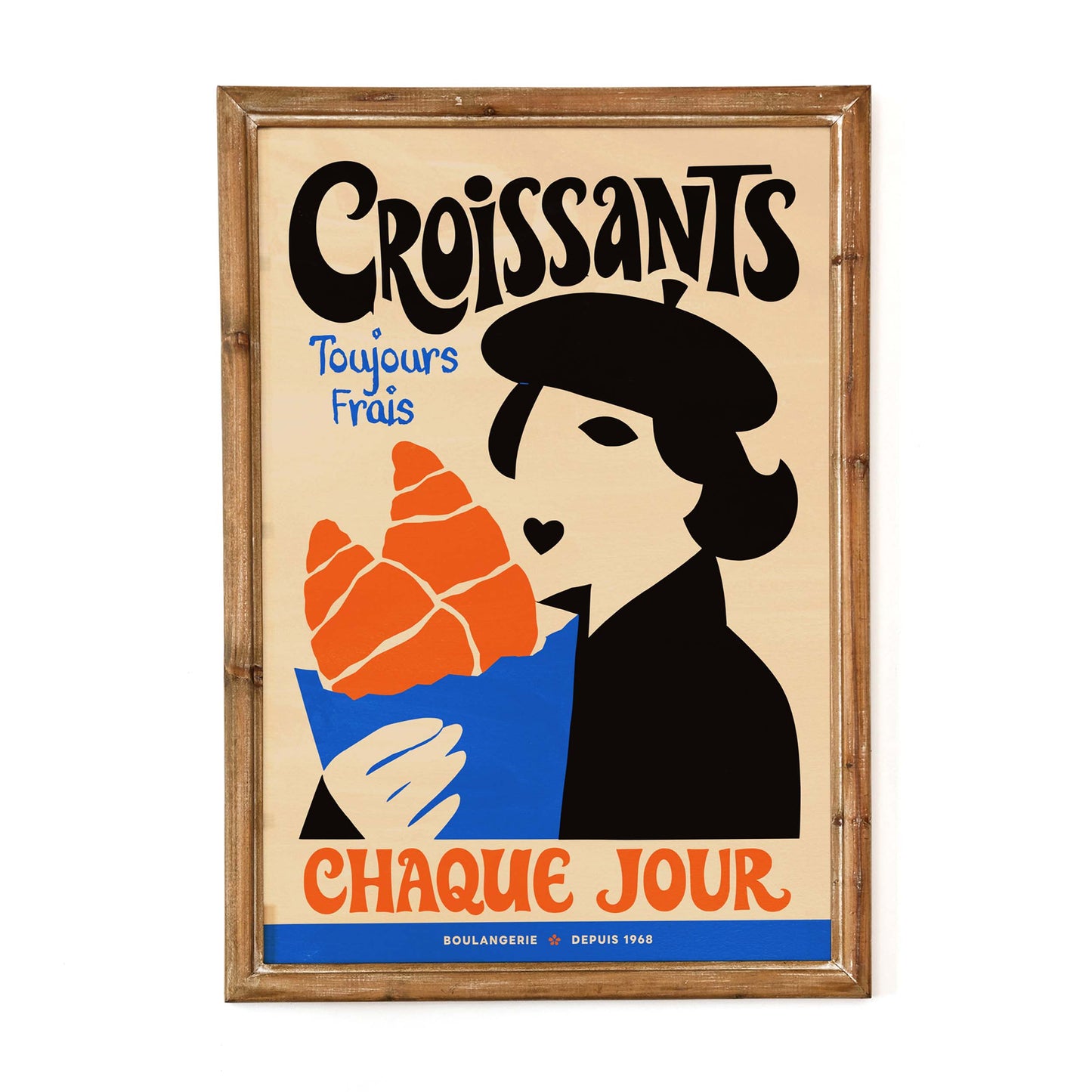 French Croissant Bakery Wall Print