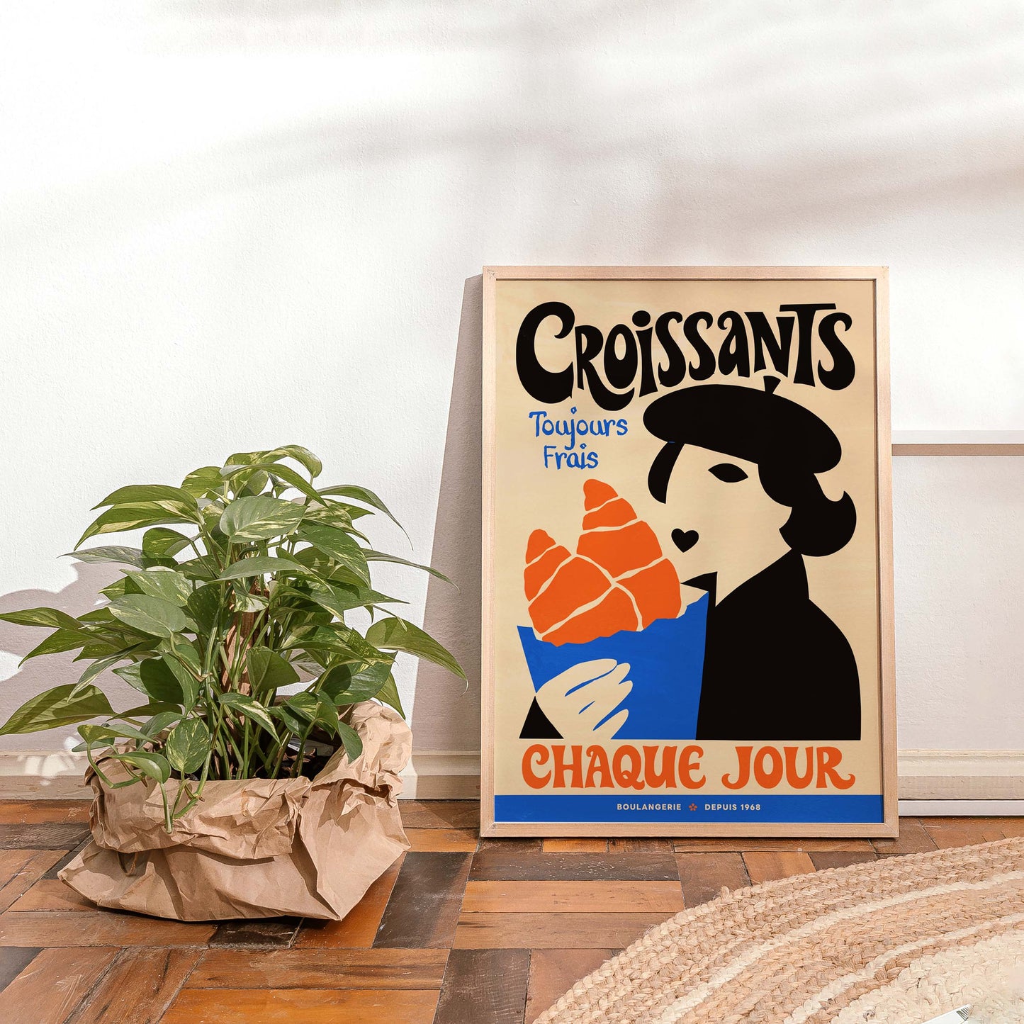 French Croissant Bakery Wall Print