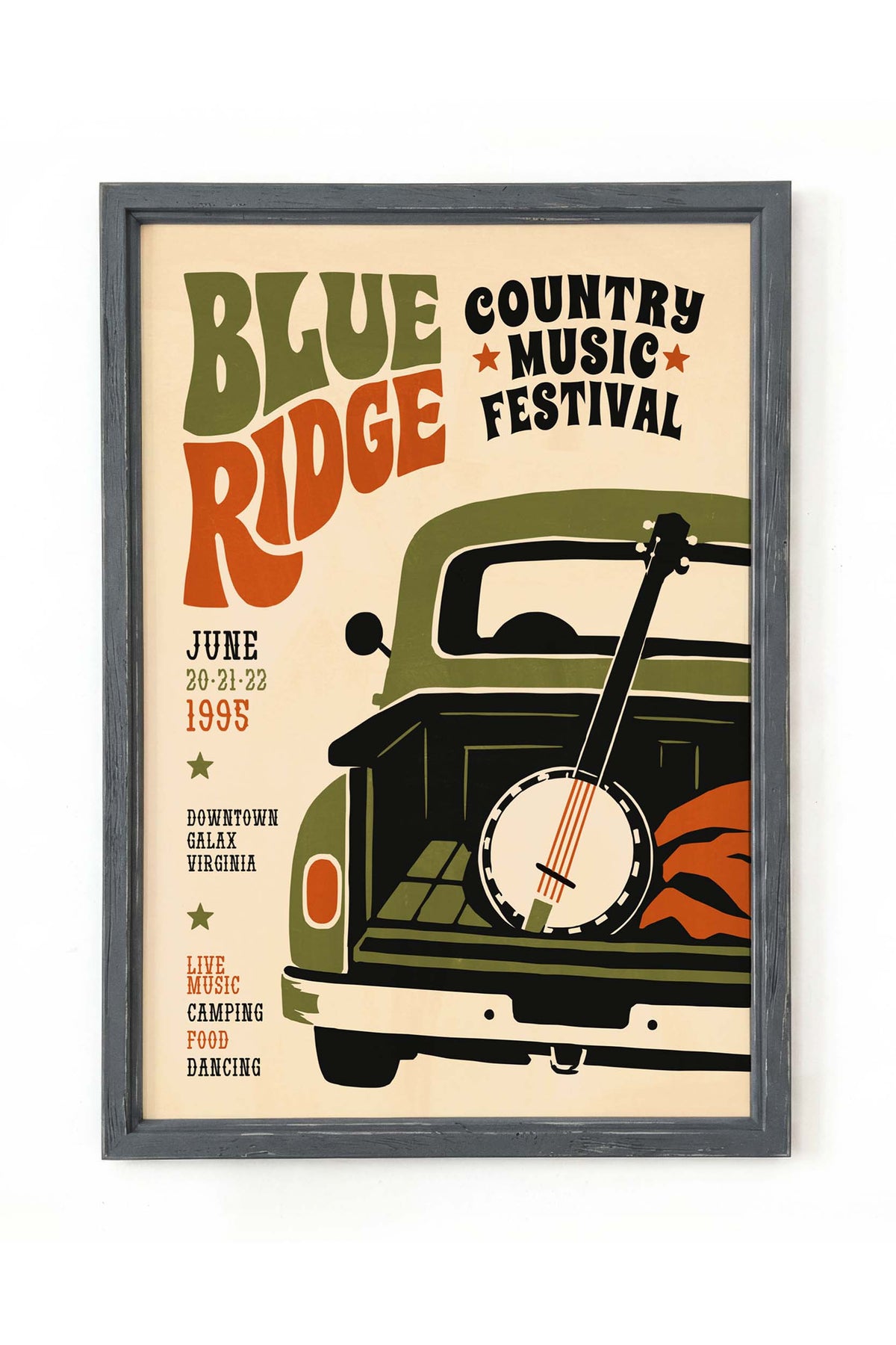 Blue Ridge Country Music Festival Poster Print