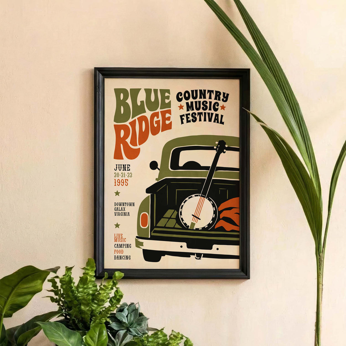 Blue Ridge Country Music Festival Poster Print