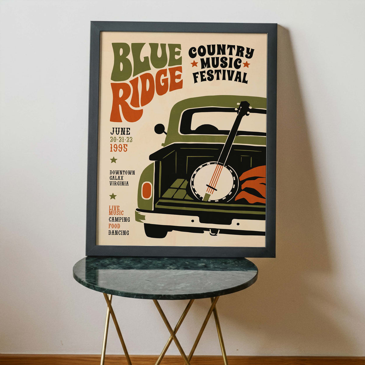 Blue Ridge Country Music Festival Poster Print