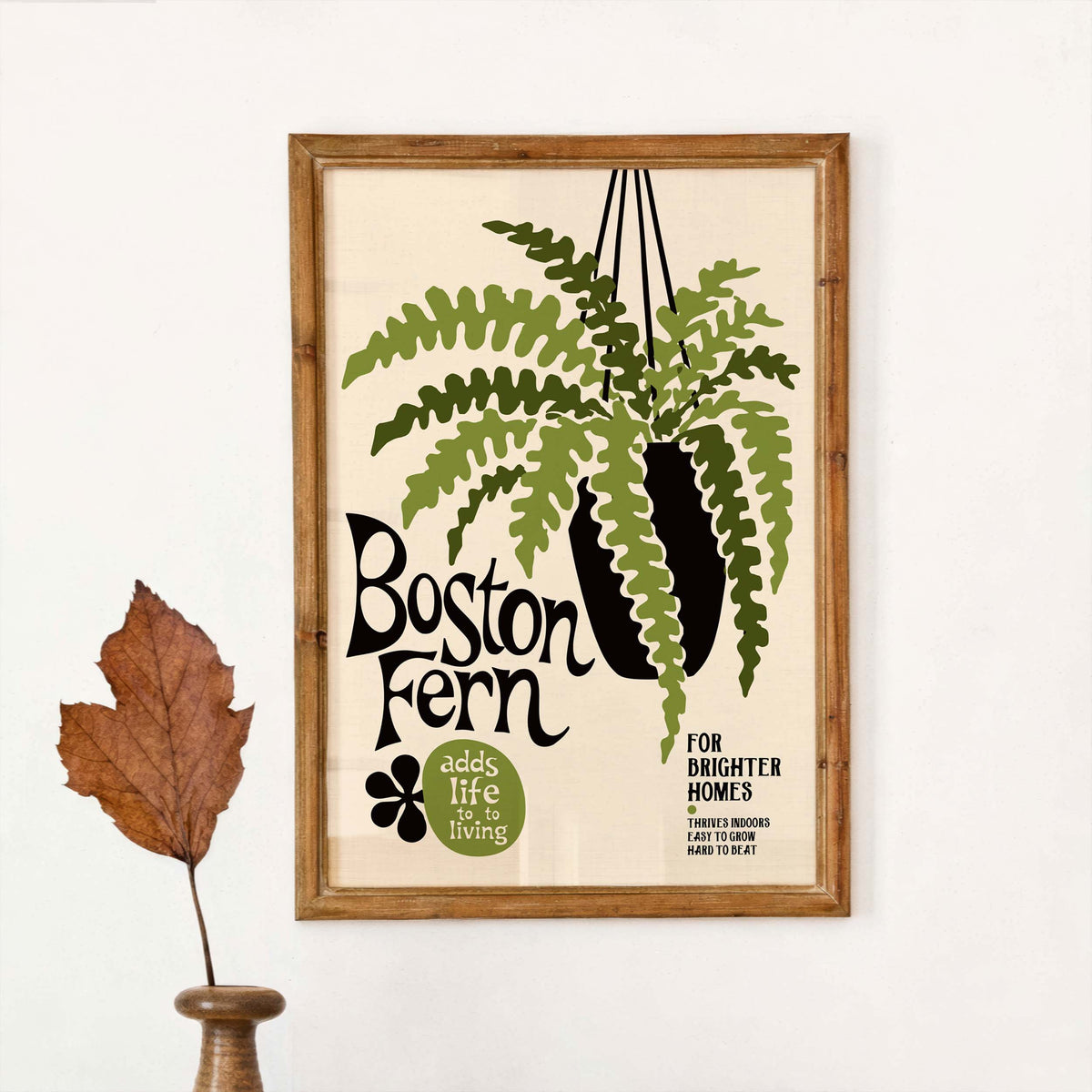 Boston Fern Botanical Print Wall Art