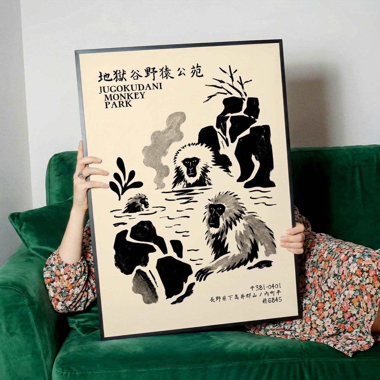 Monkey Park Print For Cozy Reading Nook
