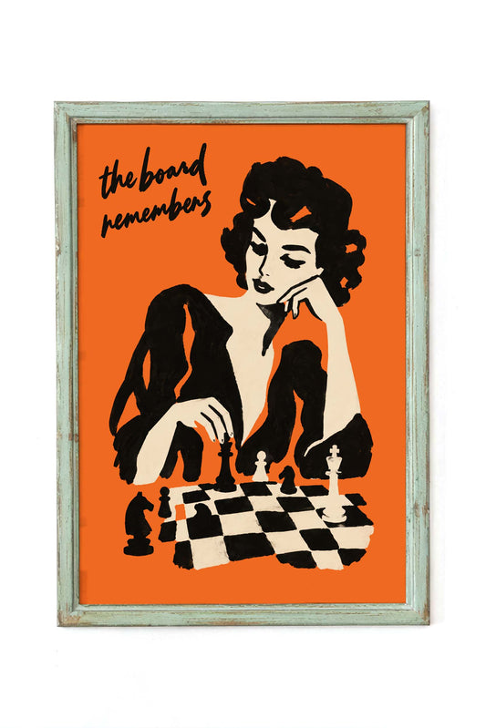 Chess Woman Poster Print