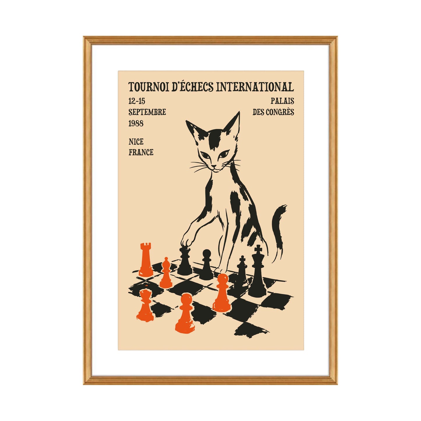 Chess Tournament Poster For Study Room