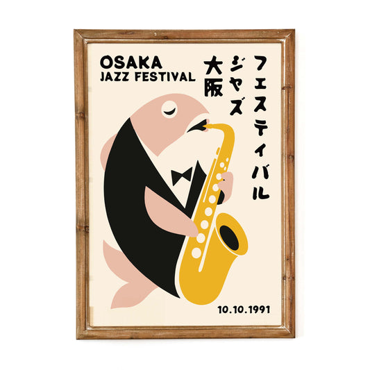 Osaka Jazz Fish Poster For Dining Room