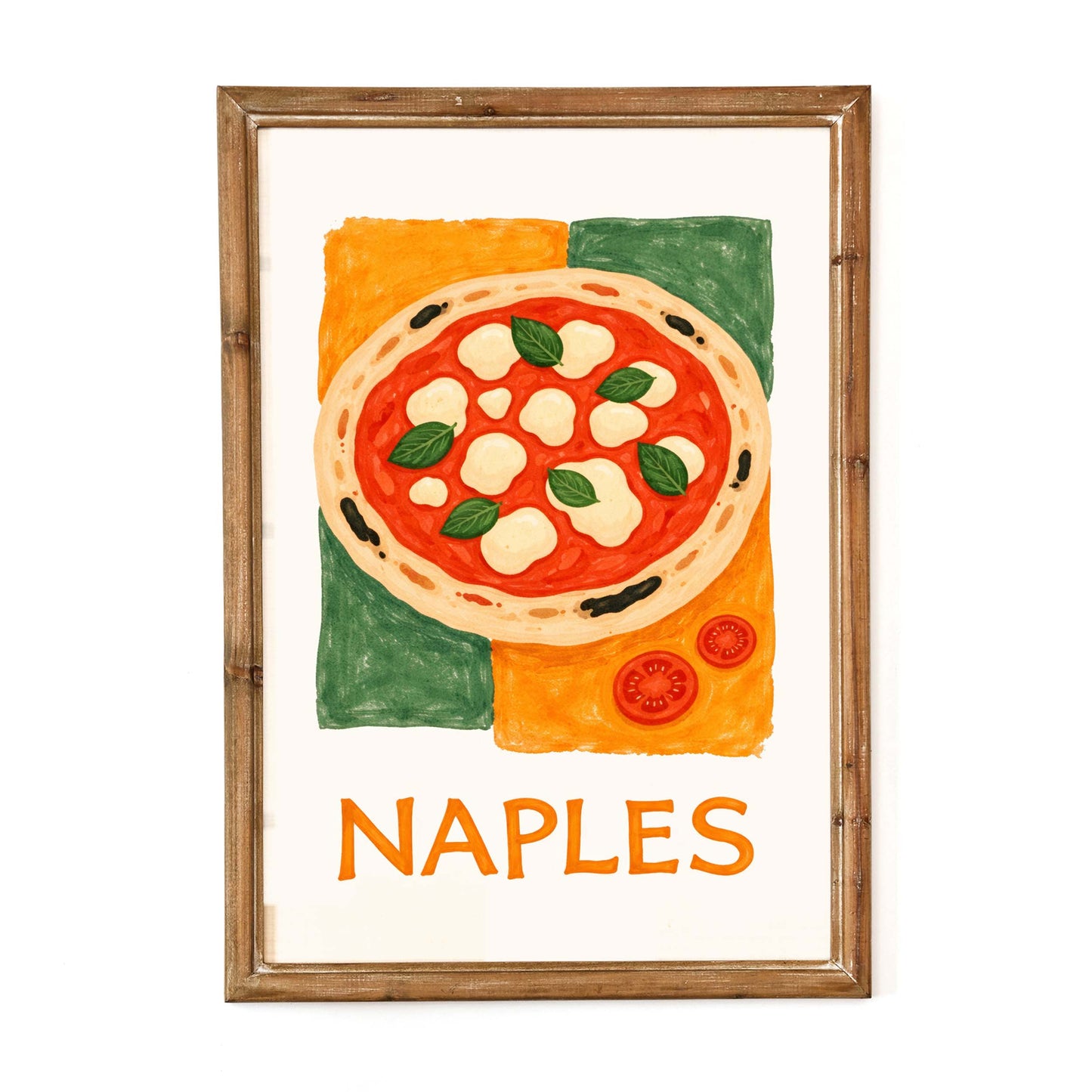 Naples Pizza Italian Food Poster