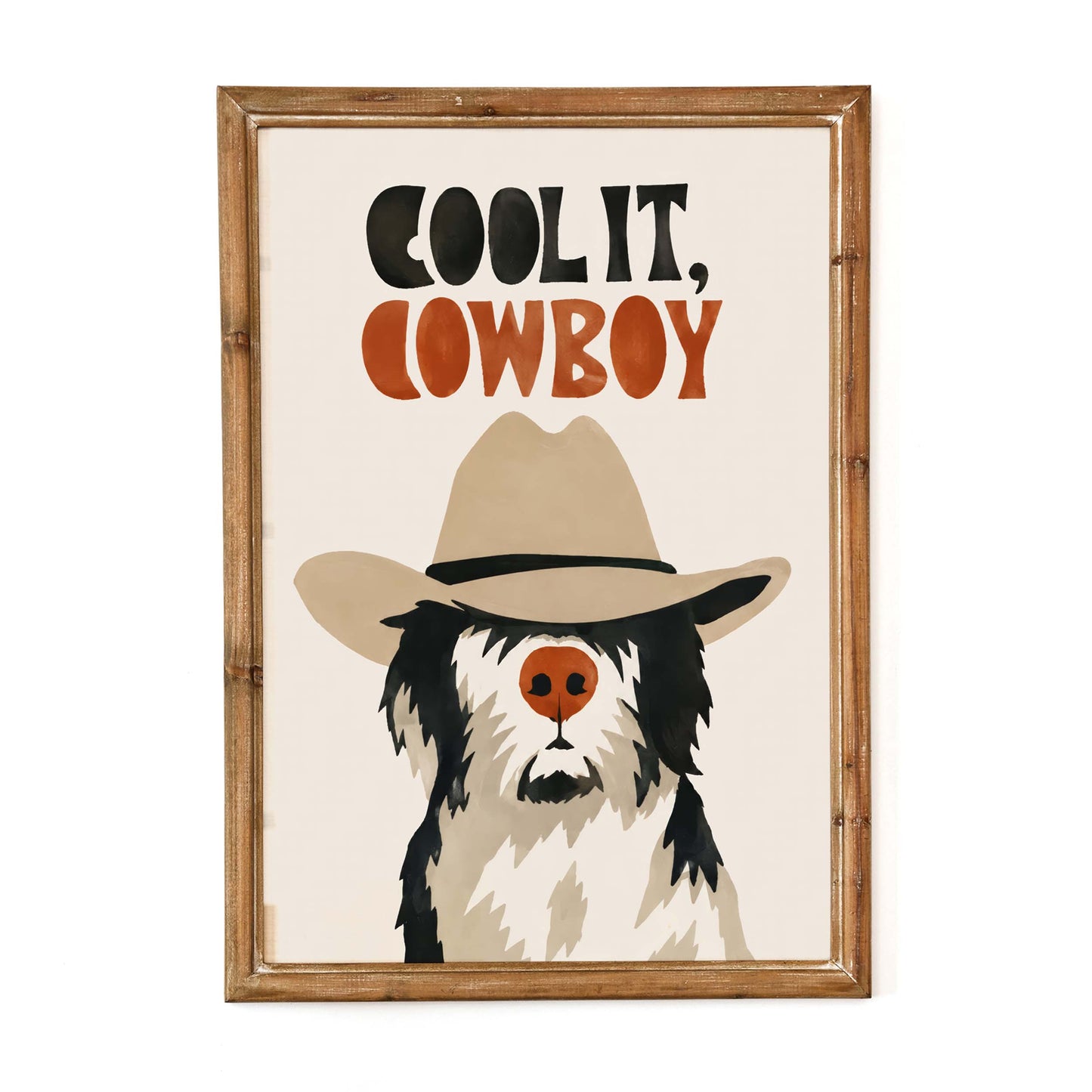 Cowboy Dog Poster Living Room