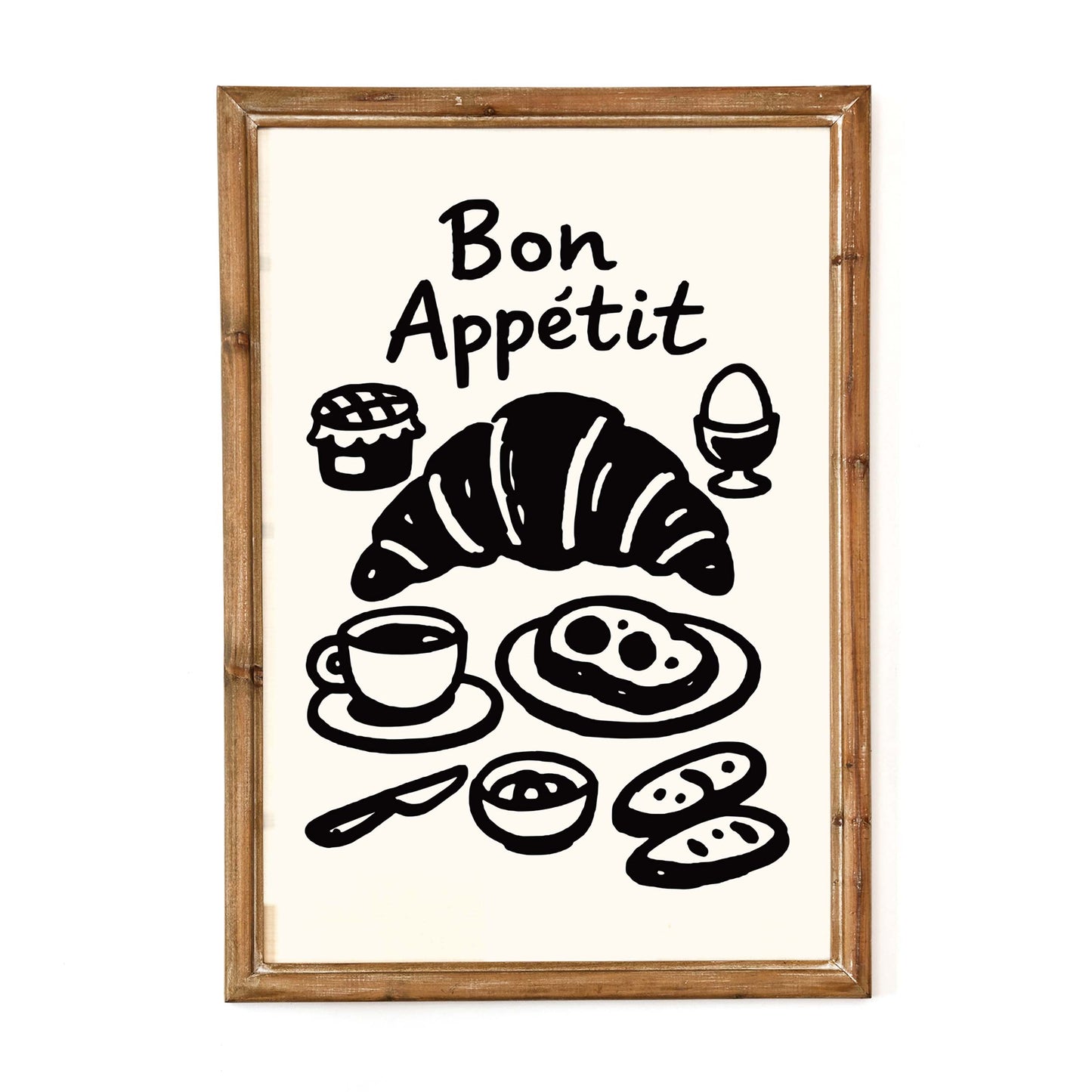 French Breakfast Croissant Poster