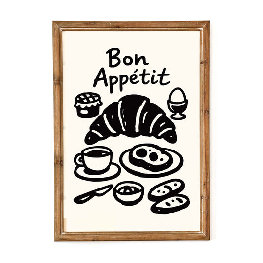 French Breakfast Croissant Poster