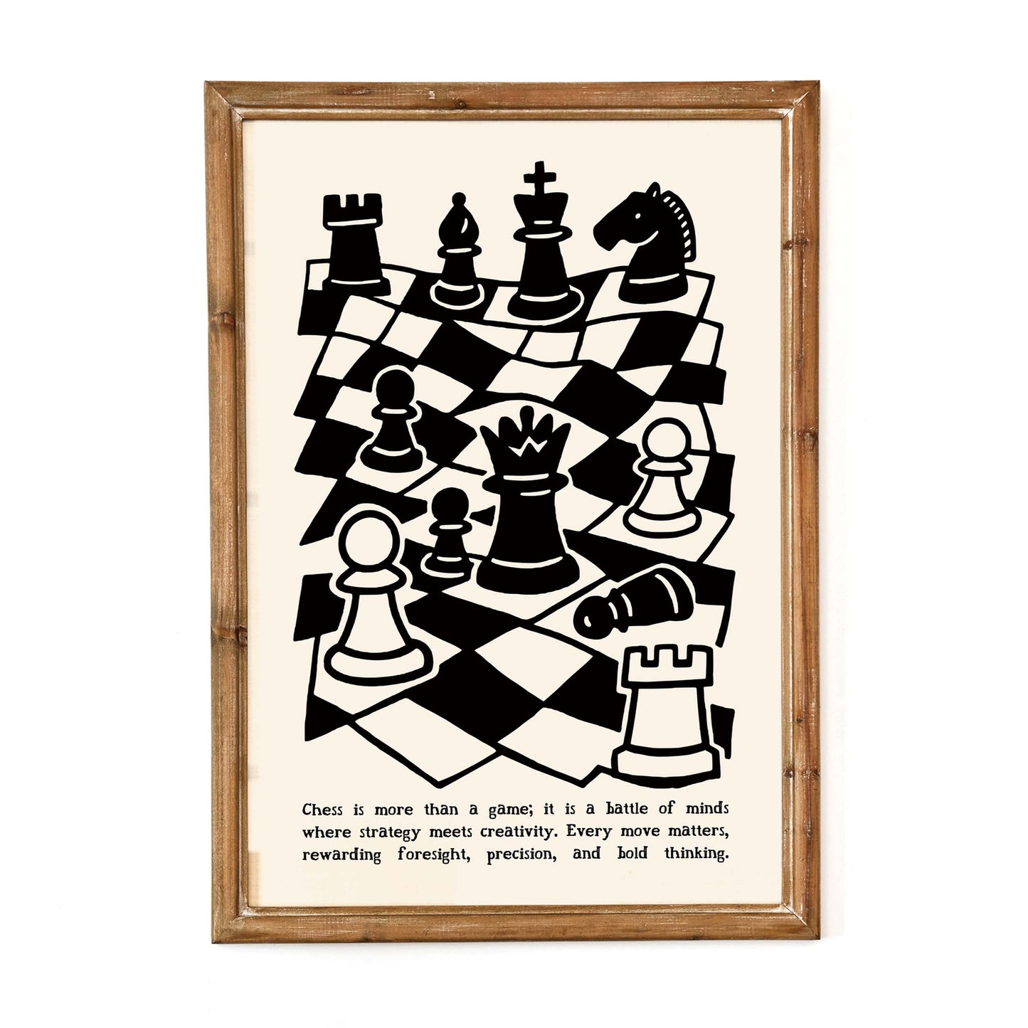 Chess Strategy Illustration Poster