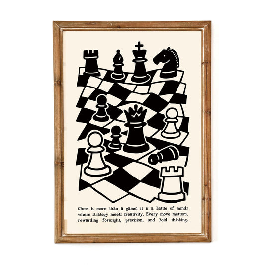 Chess Strategy Illustration Poster