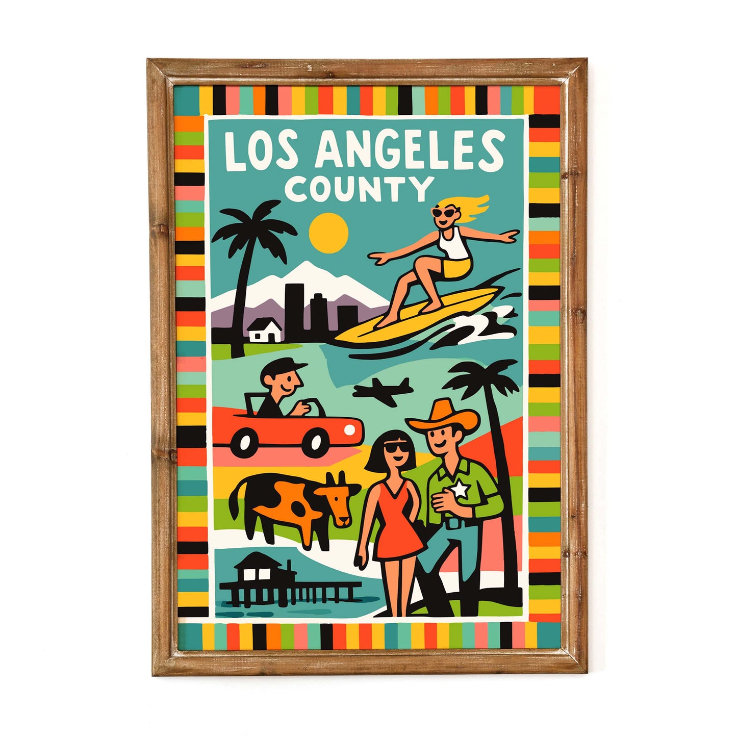 Los Angeles County Travel Poster