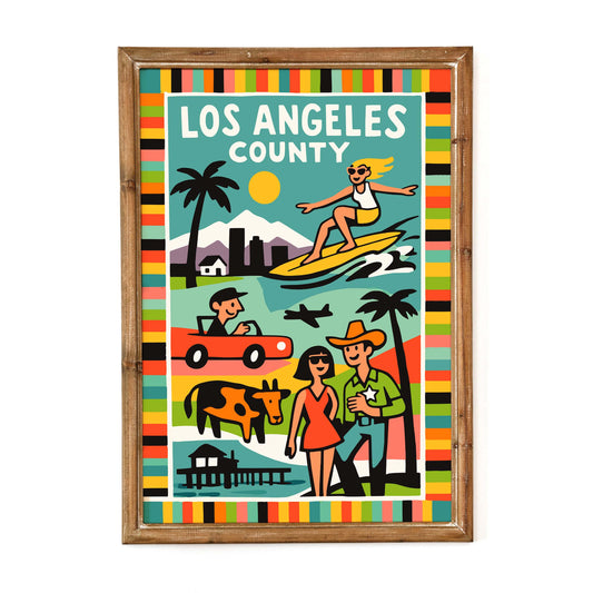 Los Angeles County Travel Poster