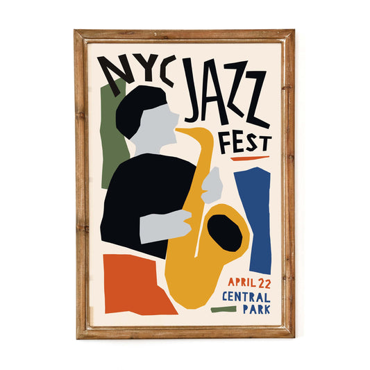NYC Jazz Festival Living Room Print