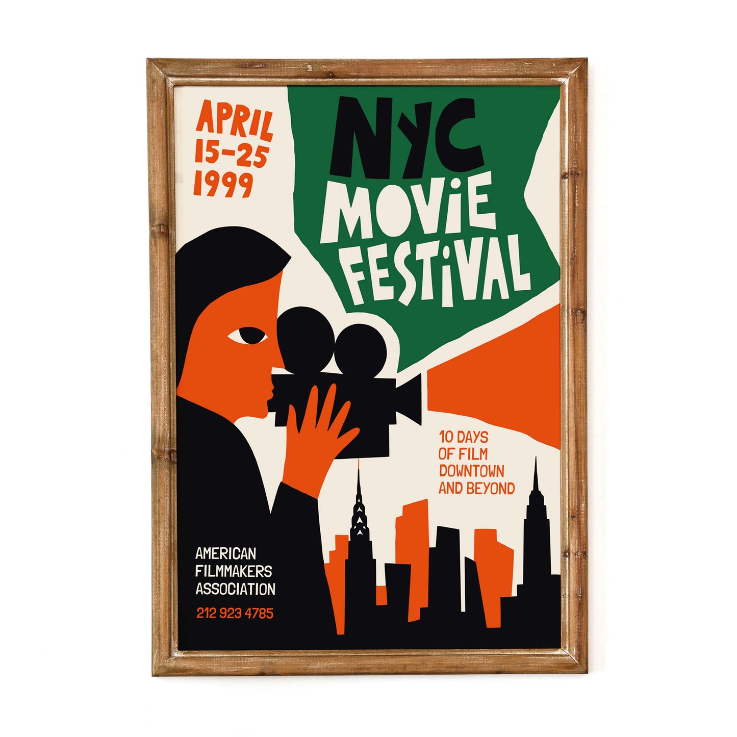 NYC Movie Festival Retro Cinema Poster