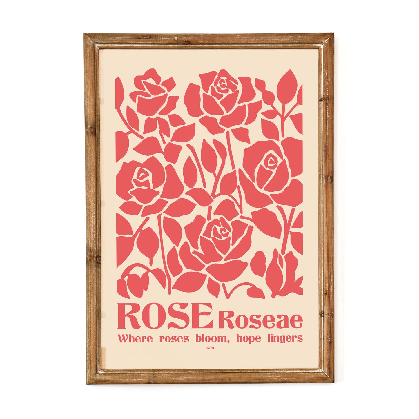 Blush Rose Garden Botaniczny Print